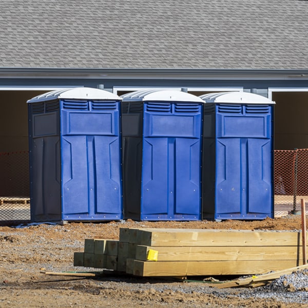 how often are the porta potties cleaned and serviced during a rental period in Powhatan